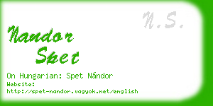 nandor spet business card